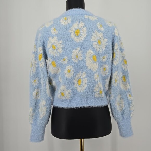 Willow and Wind Blue Floral Sweater - Picture 6 of 8